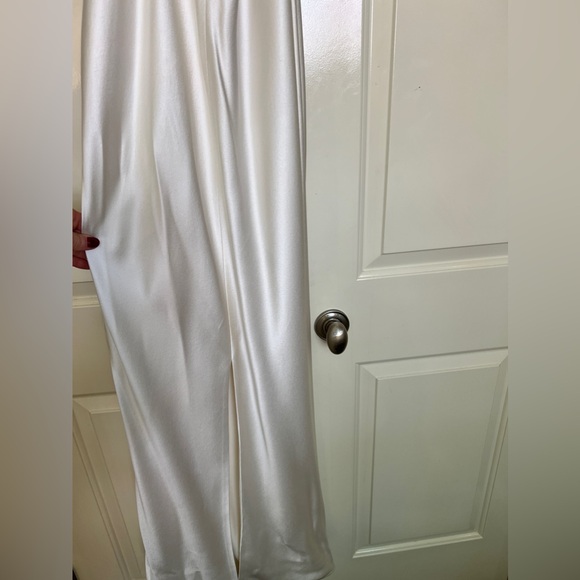 Brandon Maxwell open-back silk charmeuse halter neck gown. - Picture 7 of 9